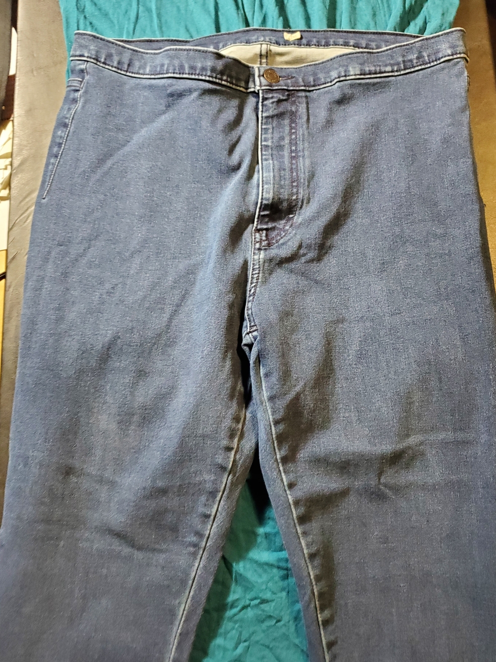 New York&company Aquagreen SizeL Short Slevee Dress/Denim Dark Blue SizeXl Jean - Picture 2 of 7